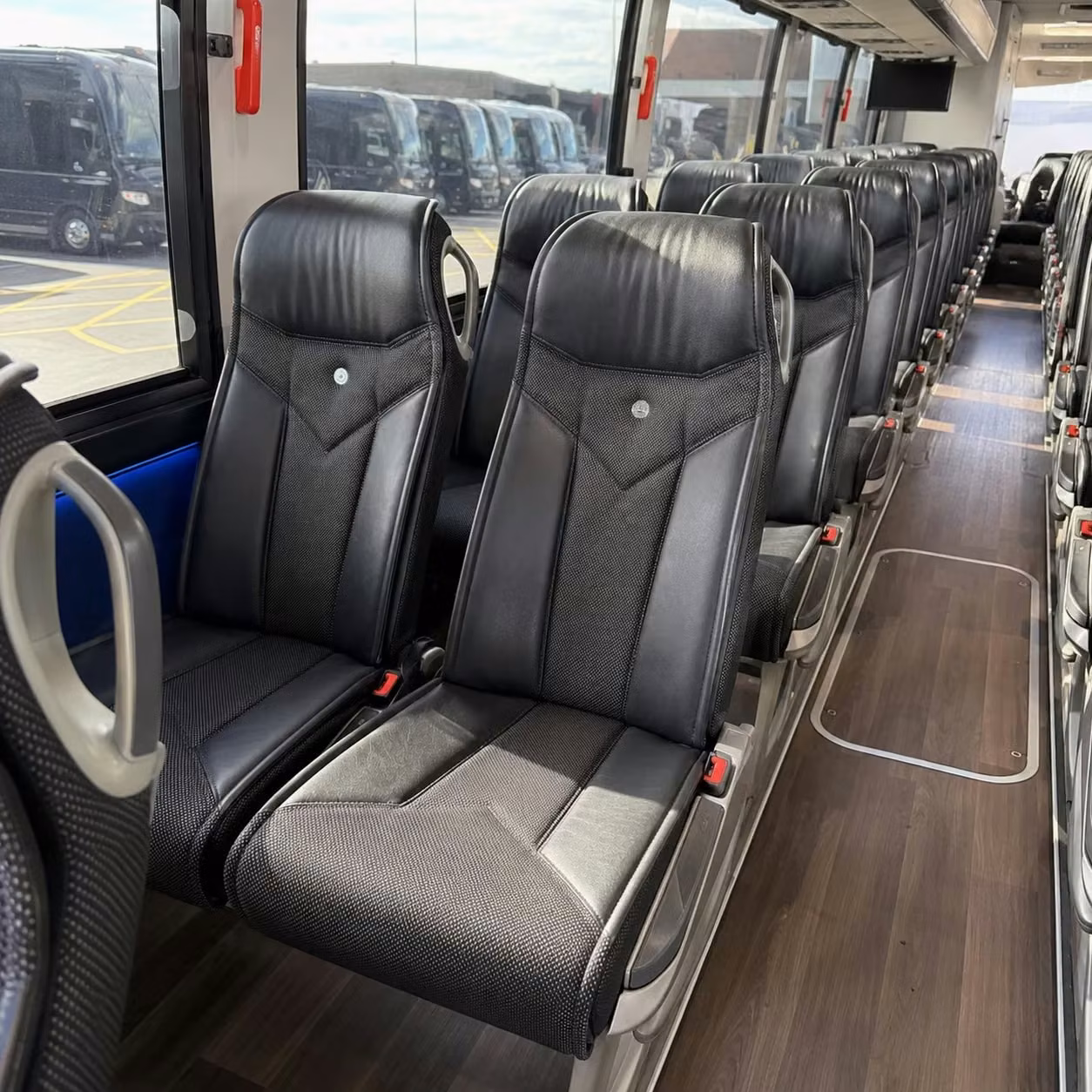 round rock charter bus interior